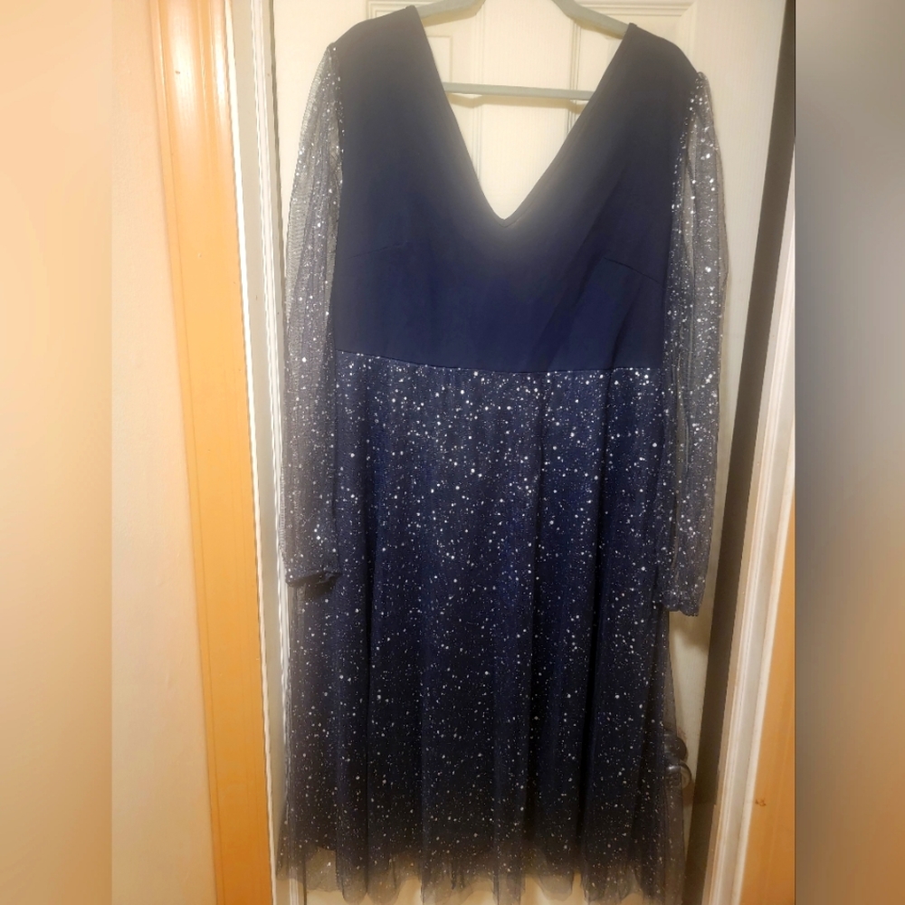 Mesh panel dress